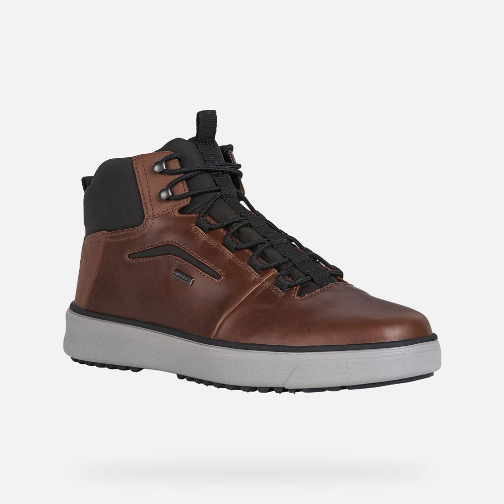 Botas Geox Homem Marrom Escuro/Pretas - Cervino Abx - JLBZH6950